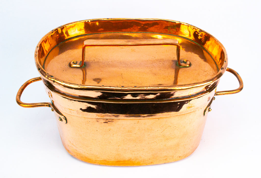 French Daubiere Braising Pan in Copper 19th Century