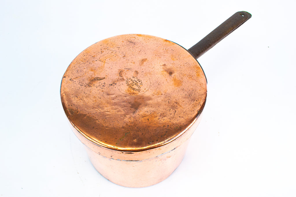 Antique Copper Saucepan 19th Century Thomas Bishop