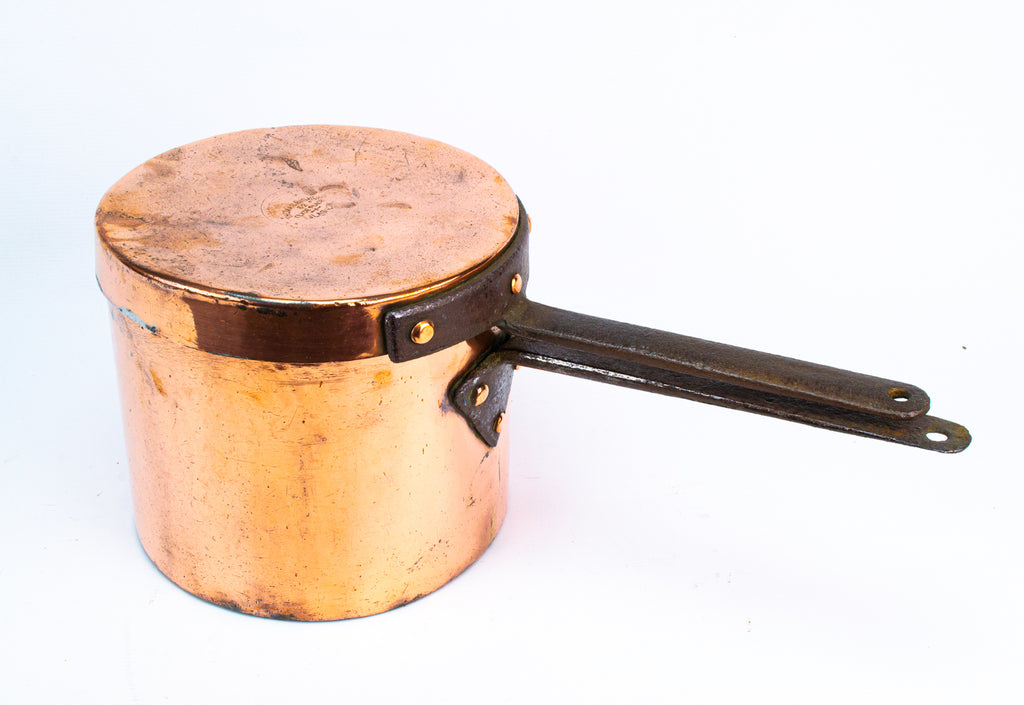 Antique Copper Saucepan 19th Century Thomas Bishop