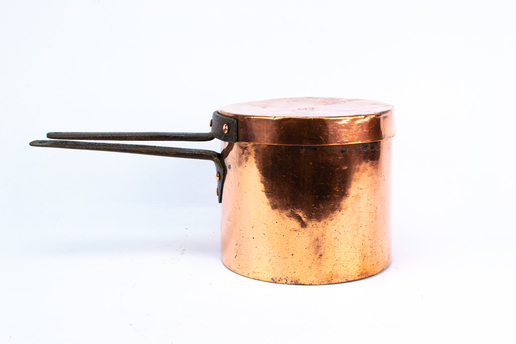 Antique Copper Saucepan 19th Century Thomas Bishop