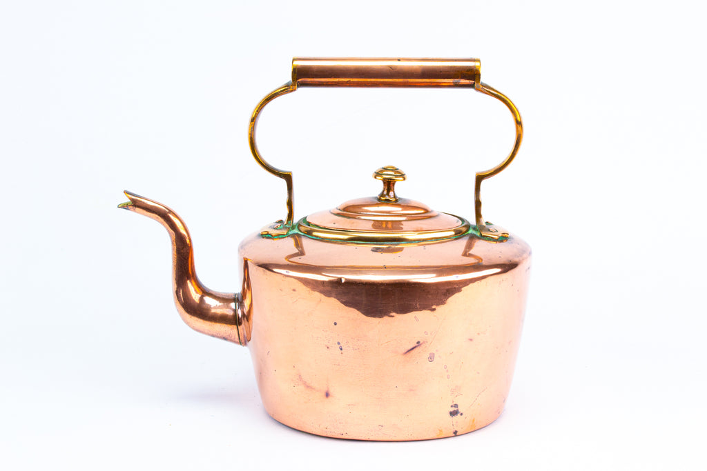 Victorian Copper Kettle Antique 19th Century