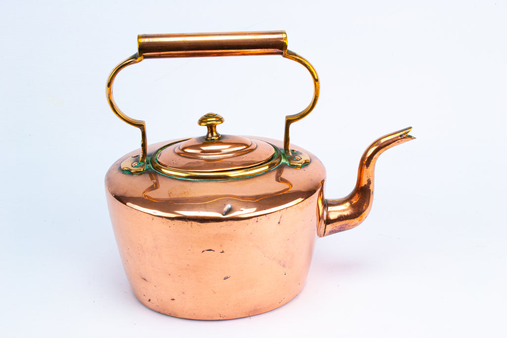 Victorian Copper Kettle Antique 19th Century