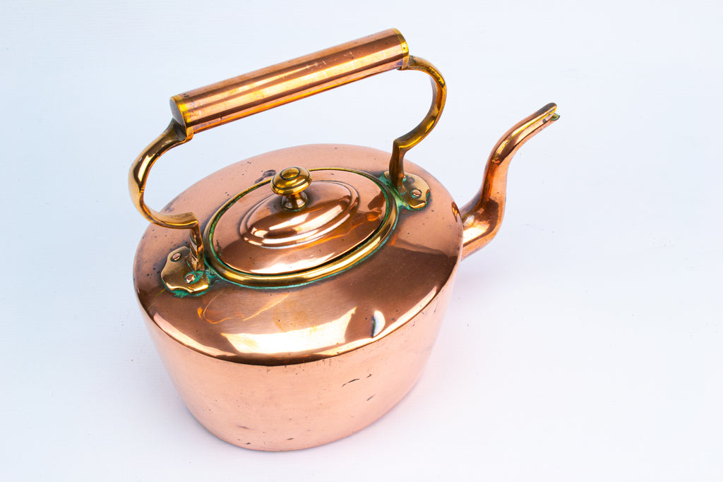 Victorian Copper Kettle Antique 19th Century