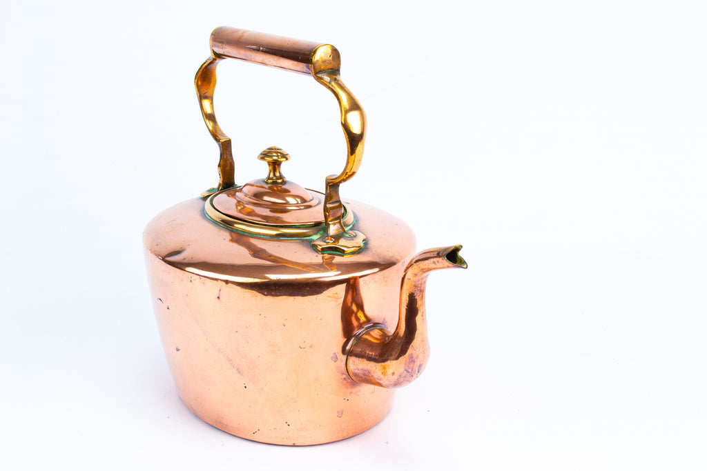 Victorian Copper Kettle Antique 19th Century