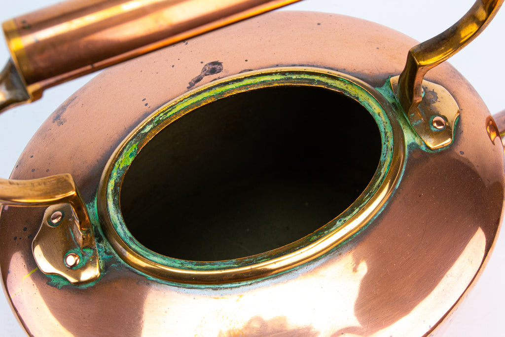 Victorian Copper Kettle Antique 19th Century
