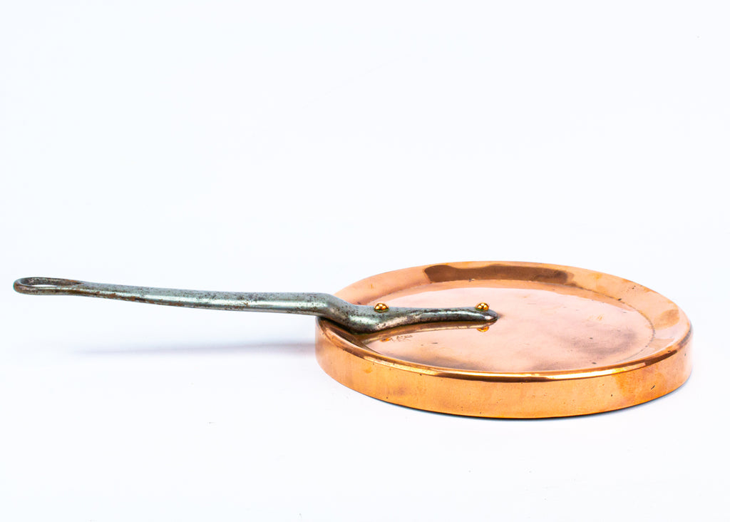 Antique Polished Copper Saucepan Lid 19th Century