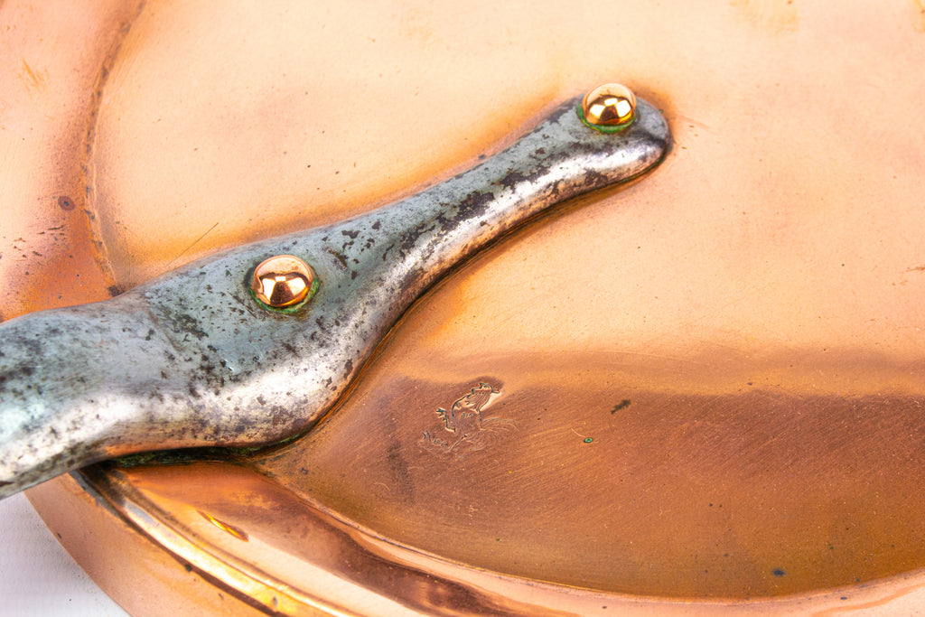 Antique Polished Copper Saucepan Lid 19th Century