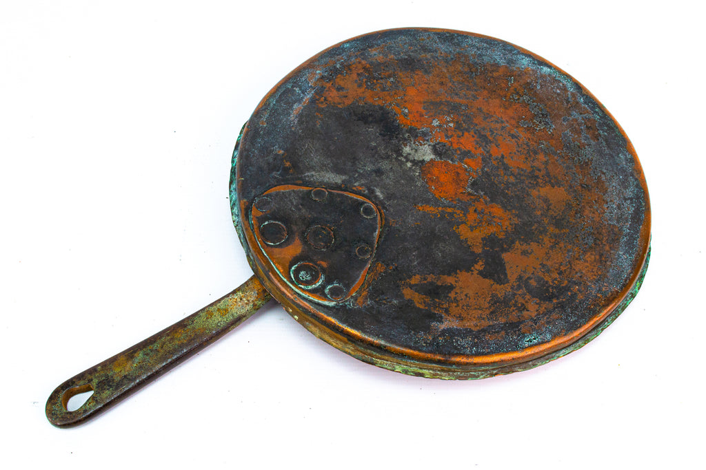 Copper & Iron Pot or Pan Lid Antique 19th Century