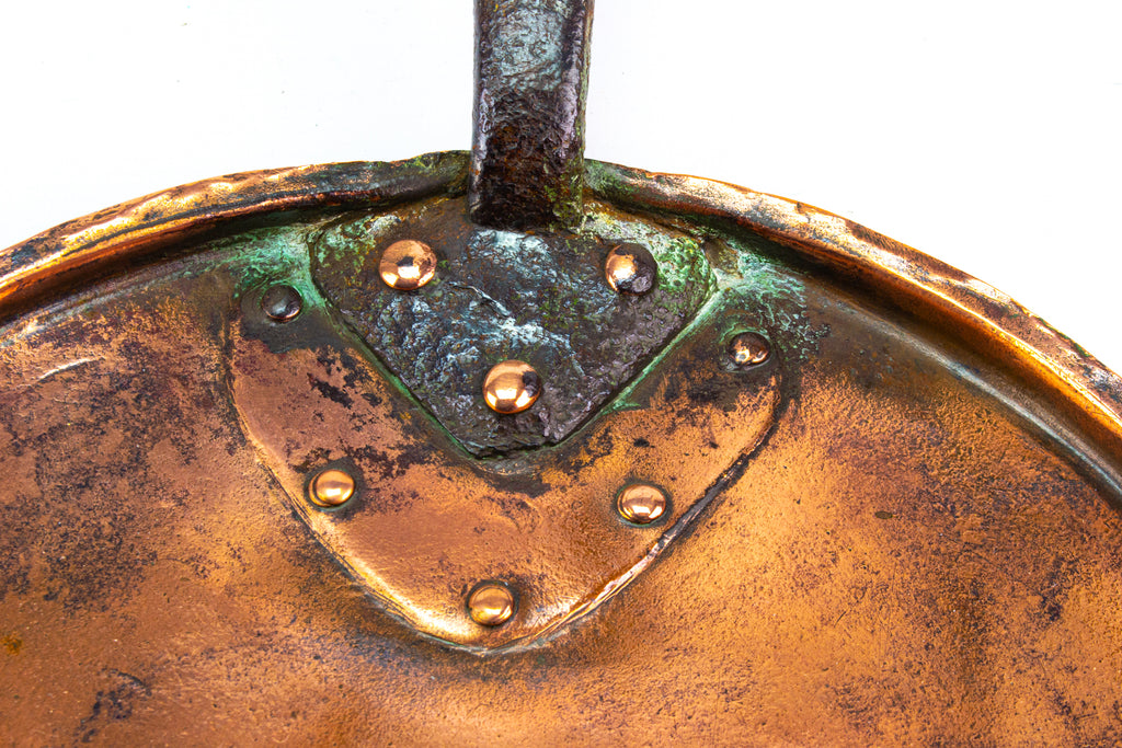Copper & Iron Pot or Pan Lid Antique 19th Century