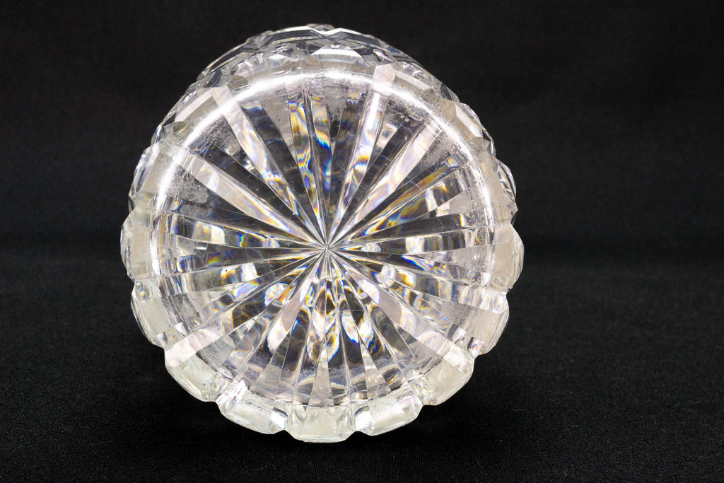 Tall Cut Glass Decanter Victorian 19th Century