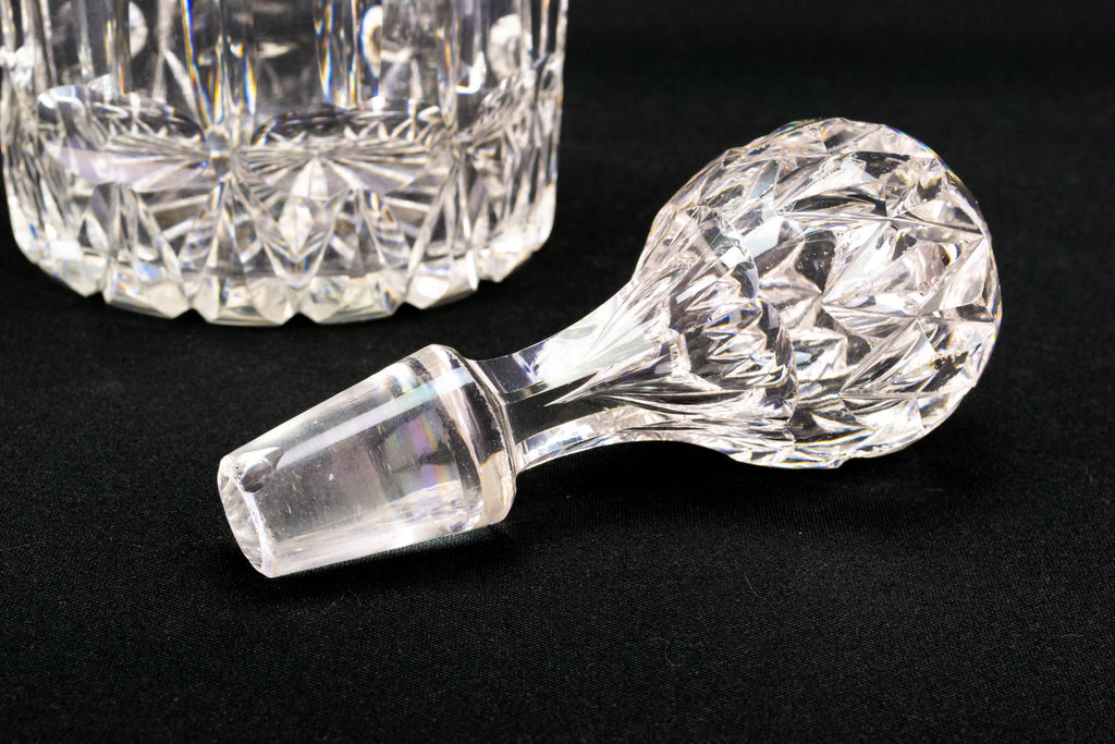 Tall Cut Glass Decanter Victorian 19th Century