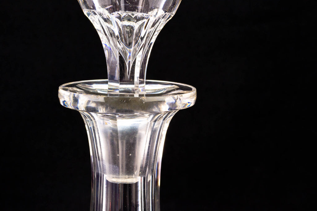 Tall Cut Glass Decanter Victorian 19th Century