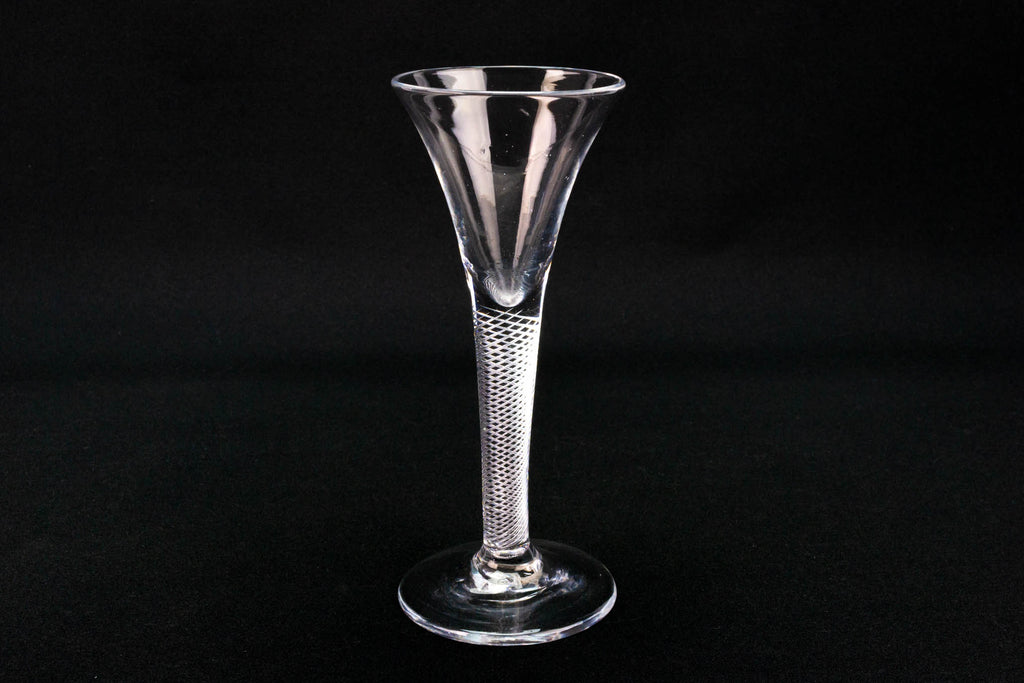 Antique Georgian Wine Glass Flute circa 1750
