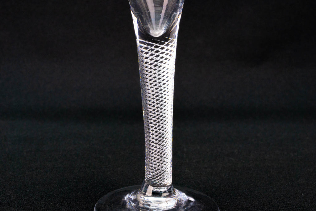 Antique Georgian Wine Glass Flute circa 1750