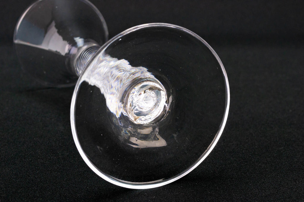 Antique Georgian Wine Glass Flute circa 1750