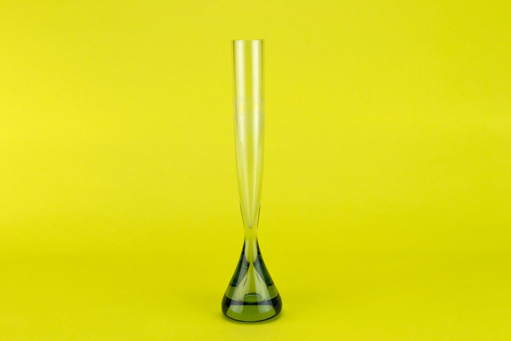 Whitefriars glass drop vase, English circa 1970