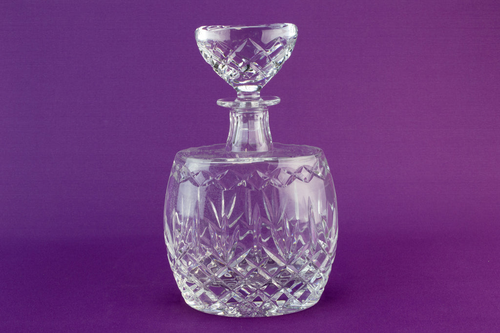 Heavy cut glass decanter