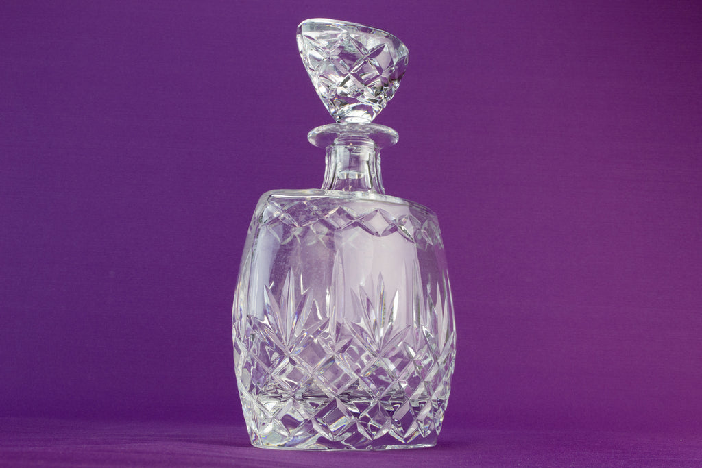 Heavy cut glass decanter by Lavish Shoestring