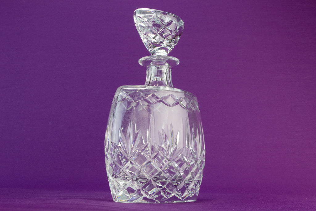 Heavy cut glass decanter by Lavish Shoestring