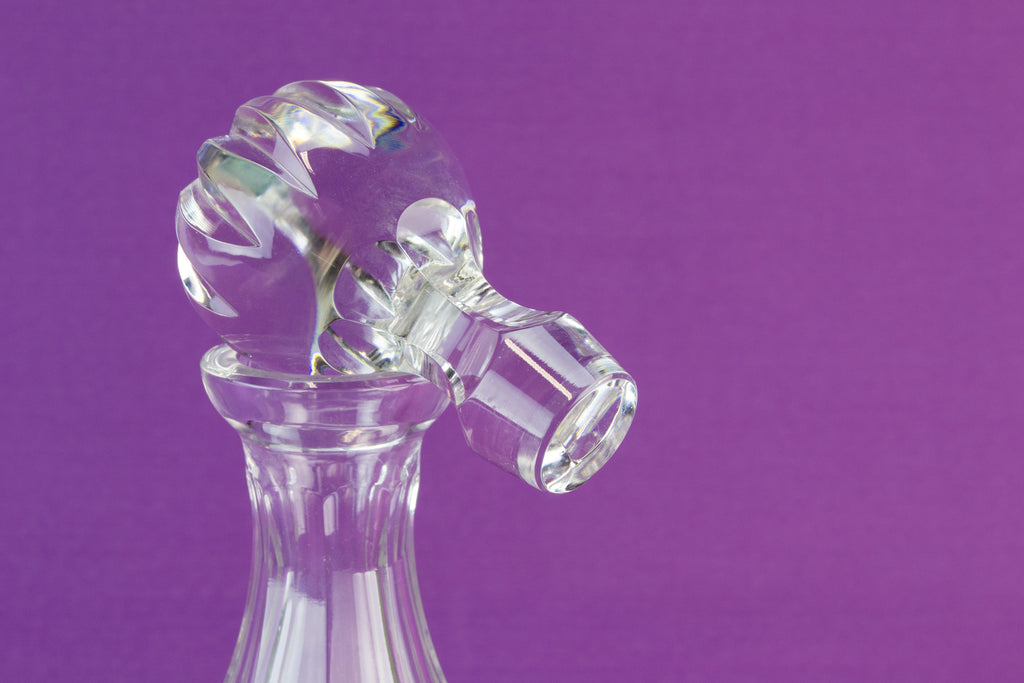 Cut glass pyramid decanter, late 20th c by Lavish Shoestring