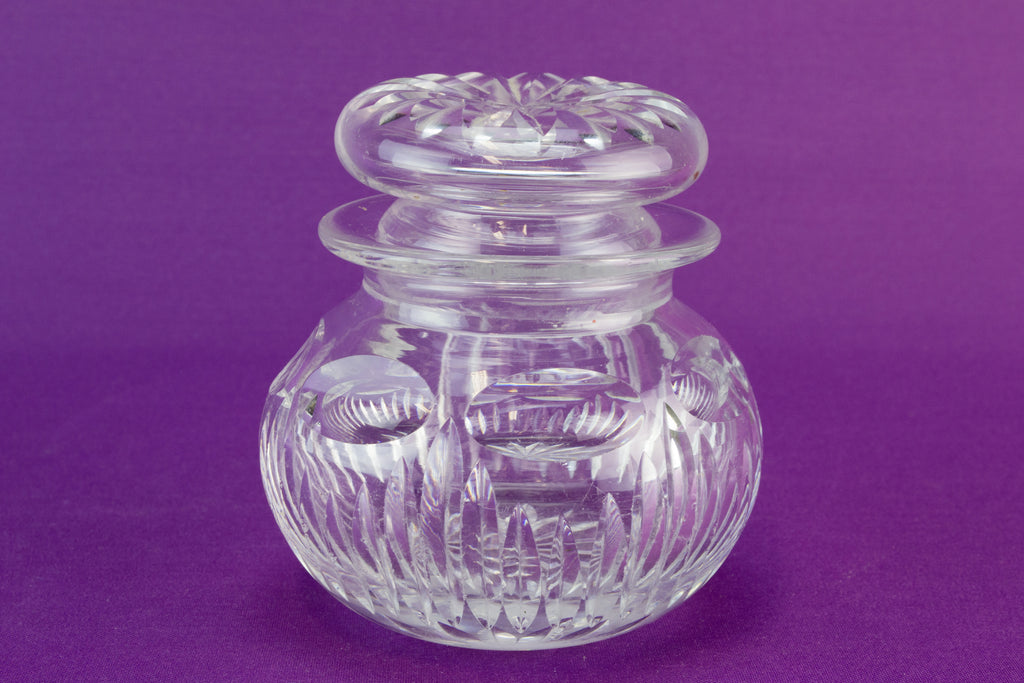 Cut glass pickle jar, 1920s