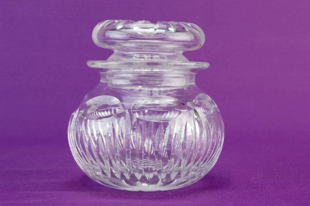 Cut glass pickle jar, 1920s by Lavish Shoestring