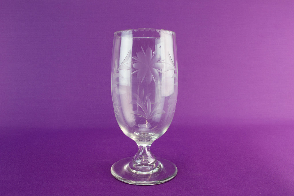 Cut glass stem vase, circa 1900