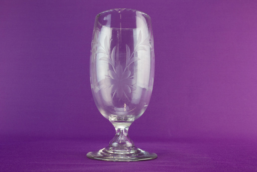 Cut glass stem vase, circa 1900 by Lavish Shoestring