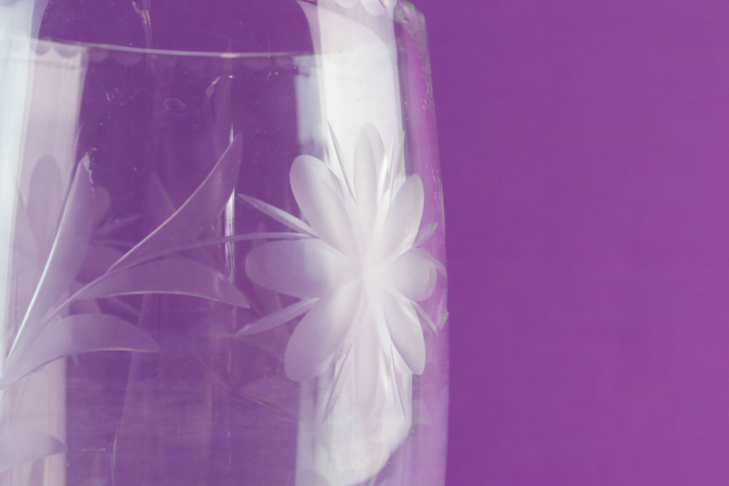 Cut glass stem vase, circa 1900 by Lavish Shoestring
