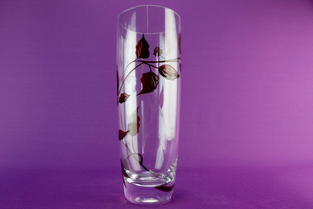 Red leaf glass vase by Nobile by Lavish Shoestring
