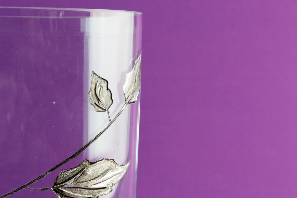 Silvered glass vase by Nobile by Lavish Shoestring