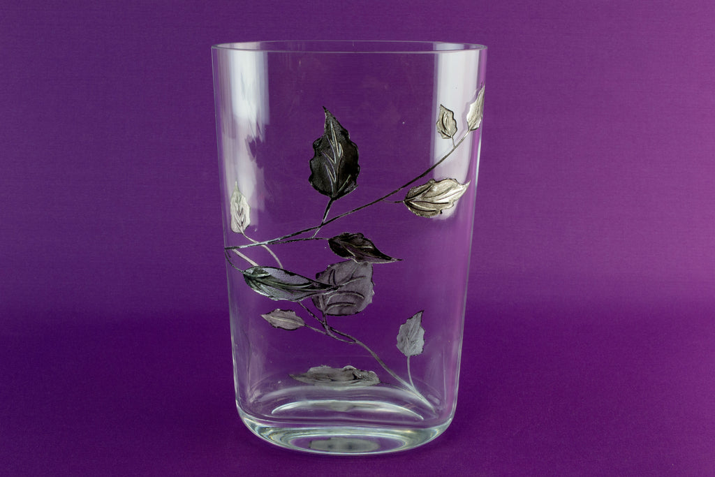 Silvered glass vase by Nobile