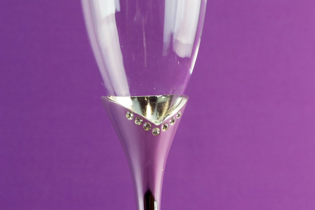 2 tall champagne flutes by Nobile by Lavish Shoestring