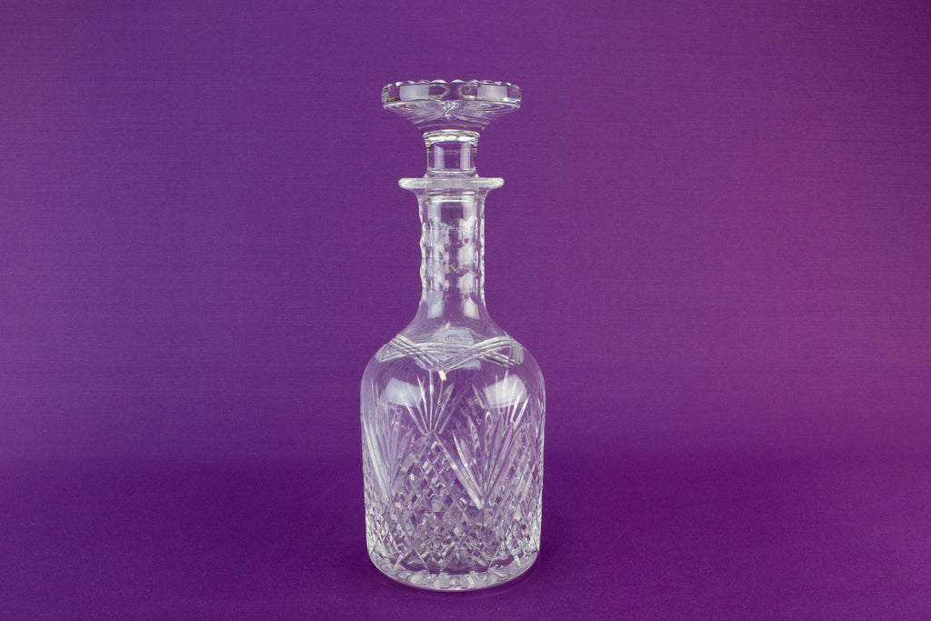 Mallet shaped glass decanter, late 20th c