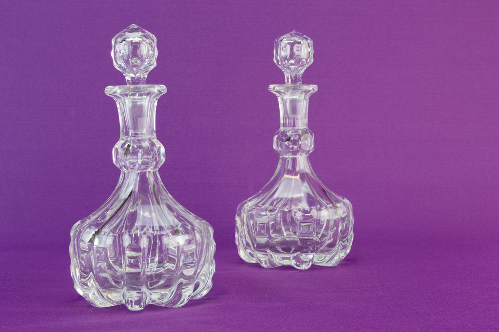 2 Stevens & Williams decanters, 1860s by Lavish Shoestring