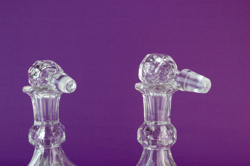 2 Stevens & Williams decanters, 1860s by Lavish Shoestring