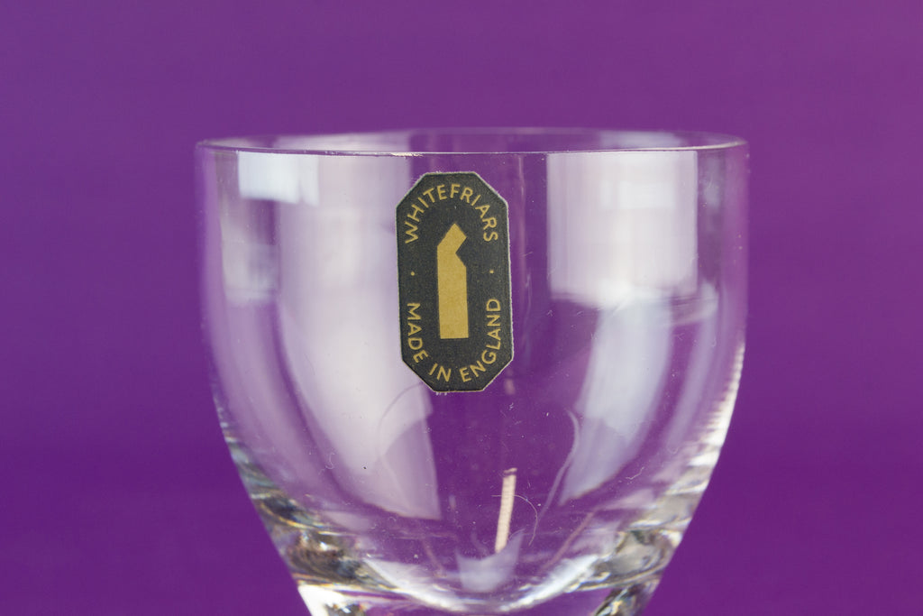 6 Whitefriars sherry glasses, circa 1970 by Lavish Shoestring