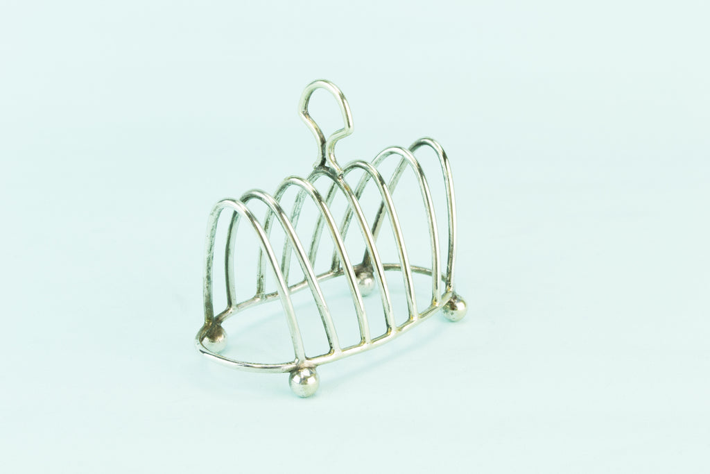 Silver plated toast rack, early 1900s