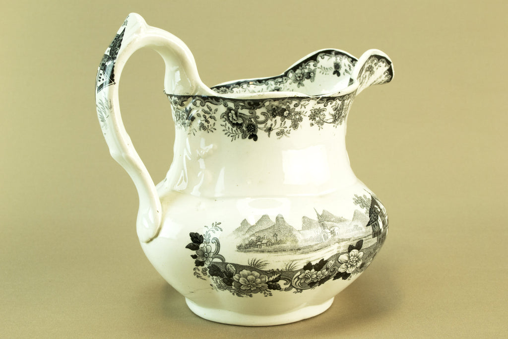 Black and white jug, mid 19th c by Lavish Shoestring
