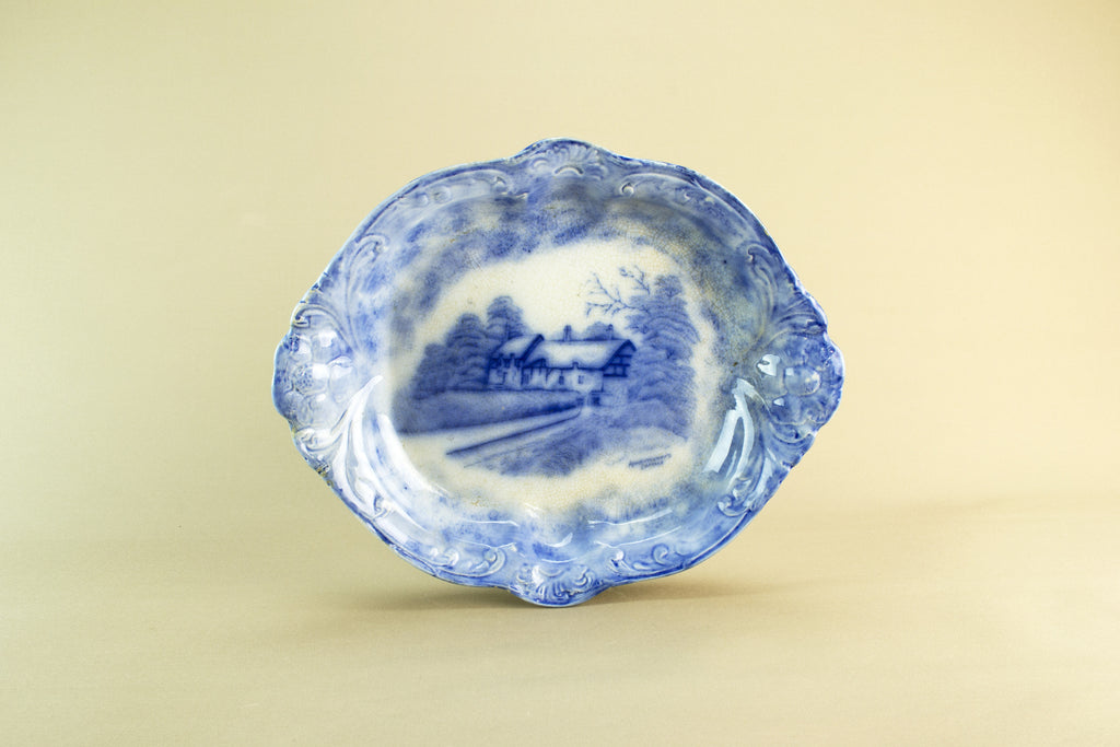 Pale blue and white bowl, late 19th c