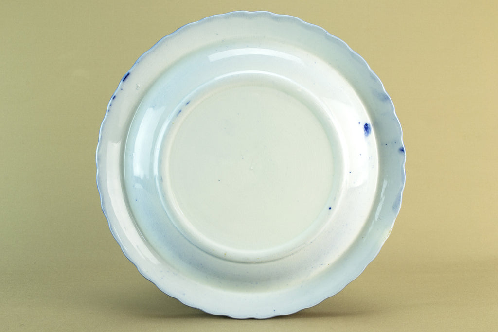Flow blue cheese platter, late 19th c by Lavish Shoestring